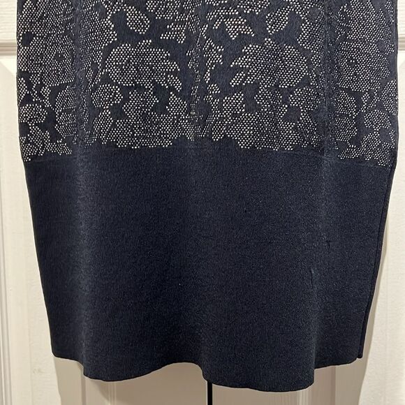 Anne Klein Navy Blue Sleeveless Sheath Midi Dress Size L - Picture 5 of 13